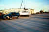 Boat out of water and back at Stockton Marina.